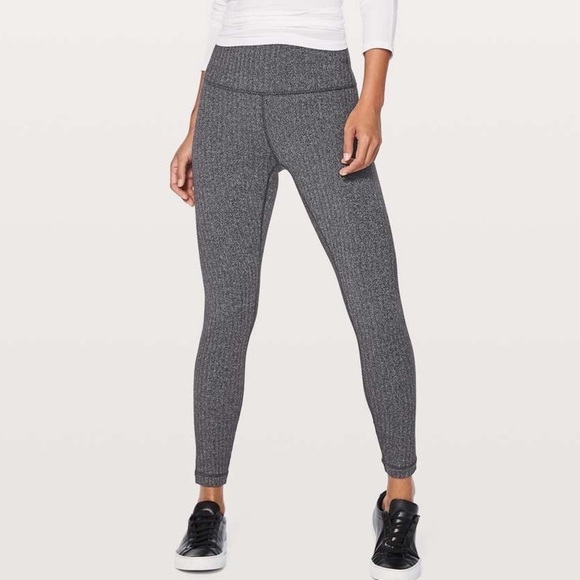 Lululemon wunder under herringbone pattern 7/8 leggings - Picture 1 of 8